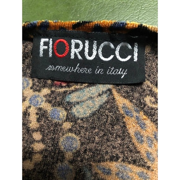 Fiorucci Form Fitting Dress; Light Velvety Floral Print from Somewhere in Italy - Picture 7 of 7